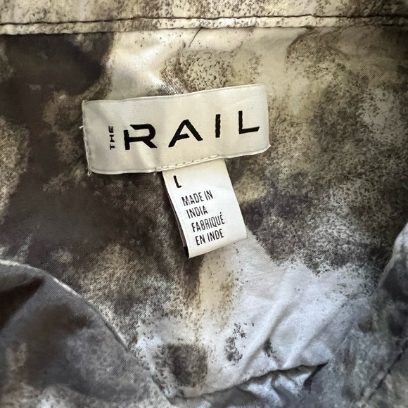 The Rail Mens Grey and white Short
Sleeve Button Down Shirt size L - Picture 6 of 7